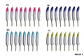 MG Traders Feather Feather Hard Mini 2 Shade Single 8Pcs (F2T)  (Pack of 3)