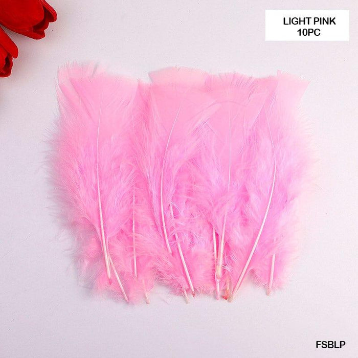 Large Soft Pink Craft Feathers (Pack of 10)