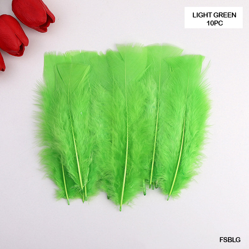 MG Traders Feather Feather Soft Big Light Green (Fsblg) (10Pcs)