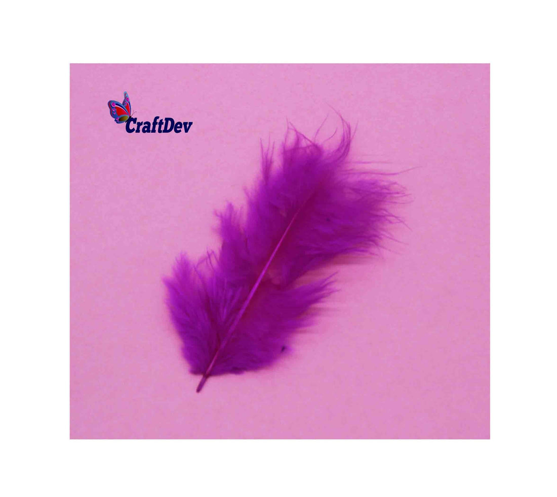 MG Traders Feather Feather Soft Mini Dark Pink (Fsmdp)  (Pack of 6)