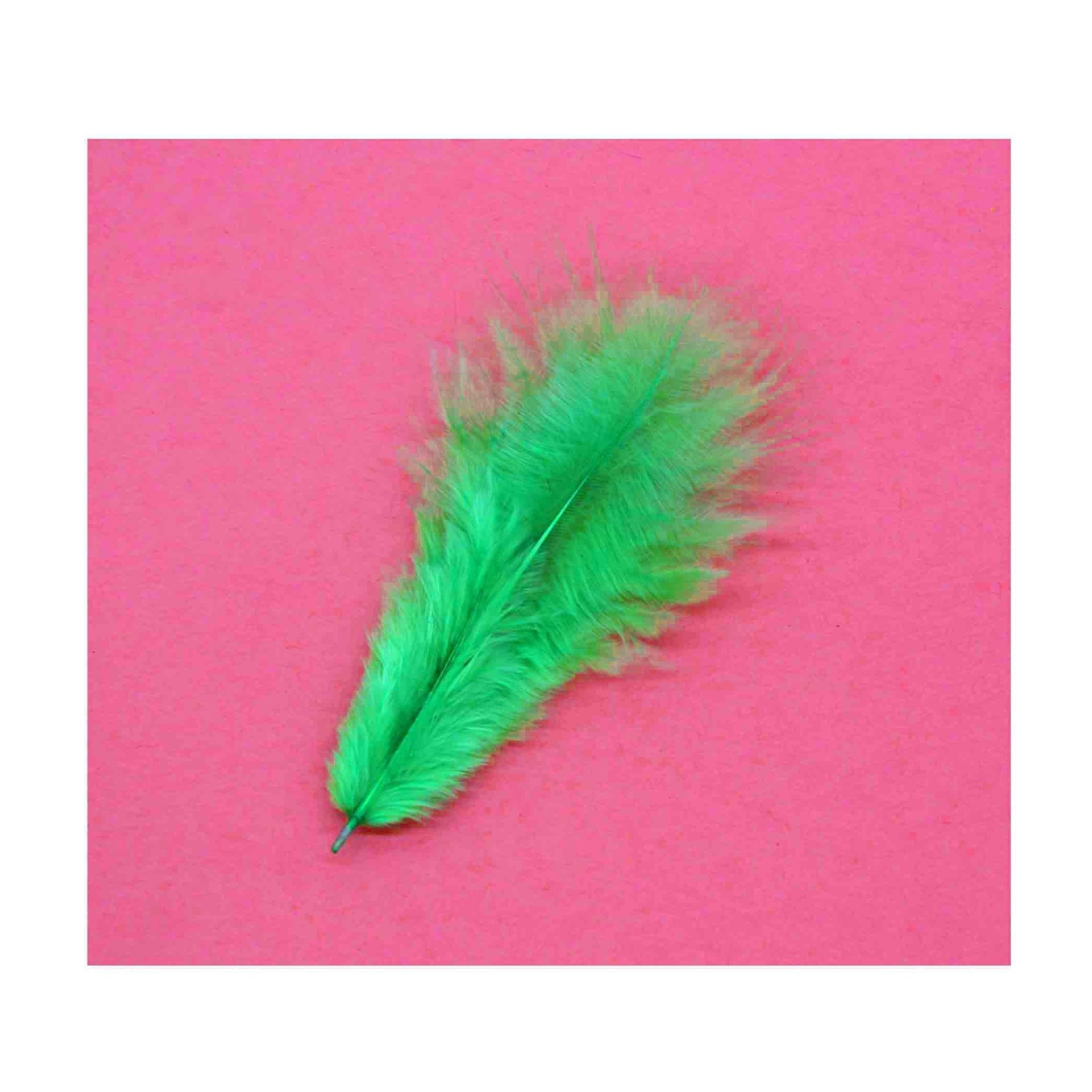 MG Traders Feather Feather Soft Mini Light Green (Fsmlg)  (Pack of 6)