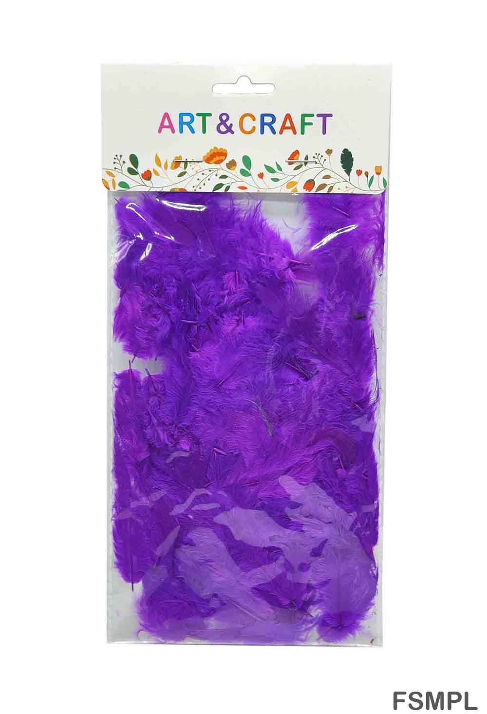 MG Traders Feather Feather Soft Mini Purple (Fsmpl)  (Pack of 6)