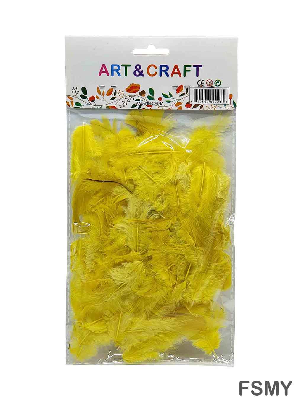 MG Traders Feather Feather Soft Mini Yellow (Fsmy)  (Pack of 6)