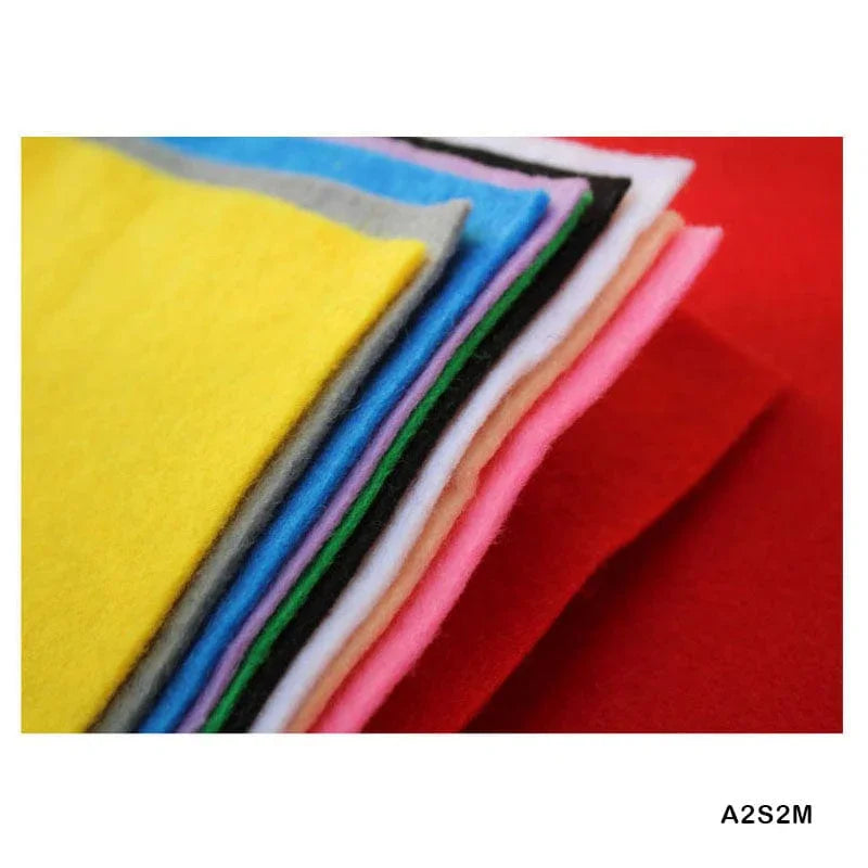 MG Traders Felt Sheet Felt Sheet A2 2Mm Soft Multicolored (A2S2M) 10Sheet