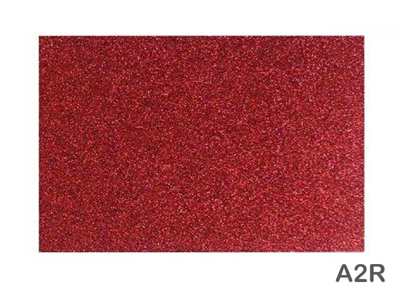 MG Traders Foam Sheet Glitter Foam Sticker A2 Red 10Pc