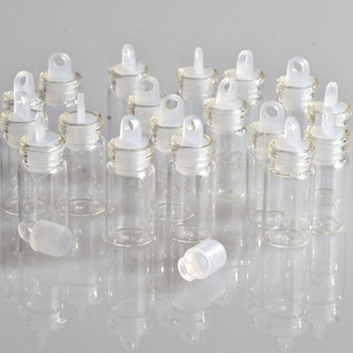 MG Traders Glass Messages Bottle Mg42-24 Message Bottle Mini 12Pc 11X22Mm  (Pack of 4)