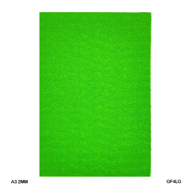 MG Traders Glitter Paper & Foam Sheet Grass Foam Sheet A3 Light Green 10Sheet 2Mm (Gf3Lg)