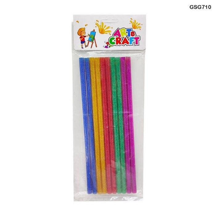 Glue Stick Glitter 7Mm 10Pc Multi (Ggs7M)