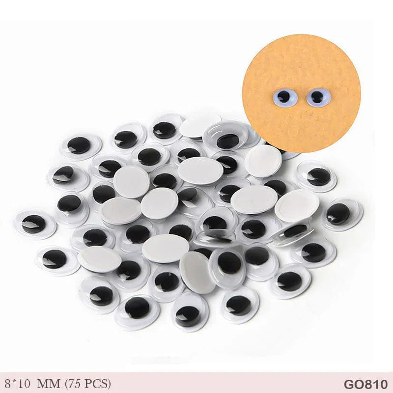 MG Traders Googly Eye Googly Eye Sp Oval 8*10 (75 Pc) (Go810)