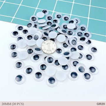 MG Traders Googly Eye Googly Eye Sp Round 20Mm (20 Pcs) (Gr20)