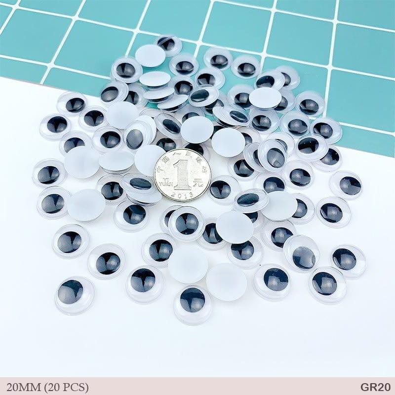 Round Googly Eyes Standard Wiggle Eyes 20mm (20 Pieces) pack of 1
