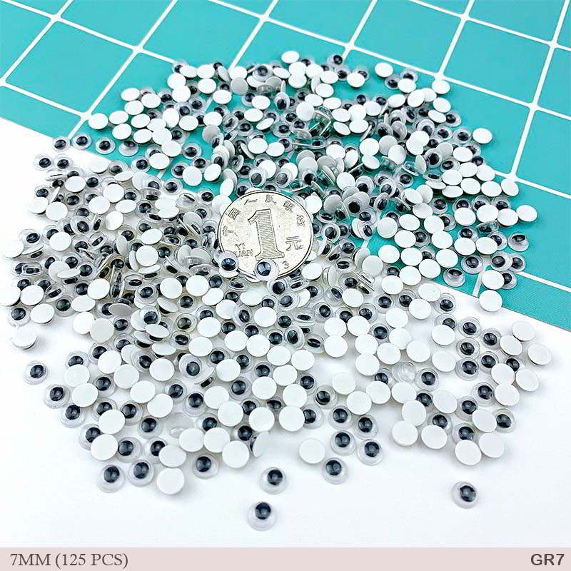 MG Traders Googly Eye Googly Eye Sp Round 7Mm (125 Pcs) (Gr7)