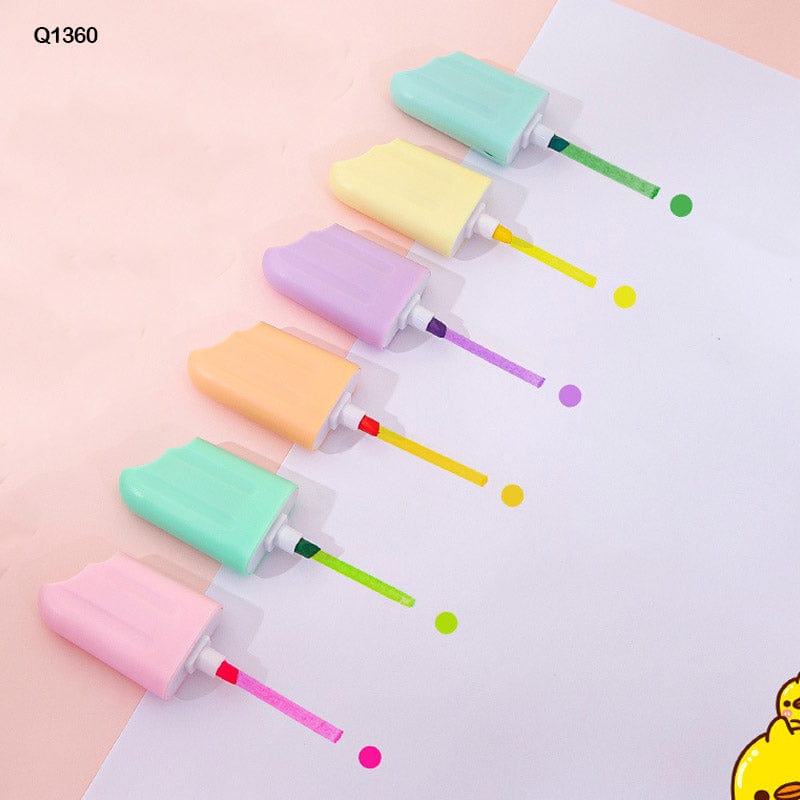 MG Traders Highlighters Q1160 Highlighter 6Pc Ice Candy  (Pack of 2)