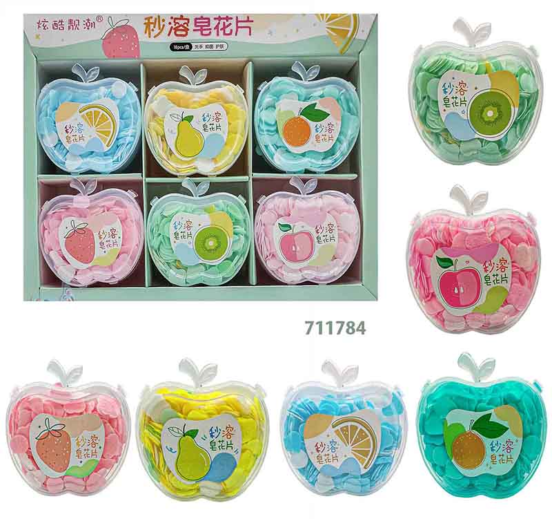 MG Traders Household Goods Paper Soap Apple Shape Box (711784)  (Pack of 4)