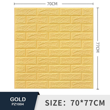 MG Traders Household Goods Pz1004 Wall Journaling Sticker 3D Pe Foam (Gold) 70X77X0.6Cm