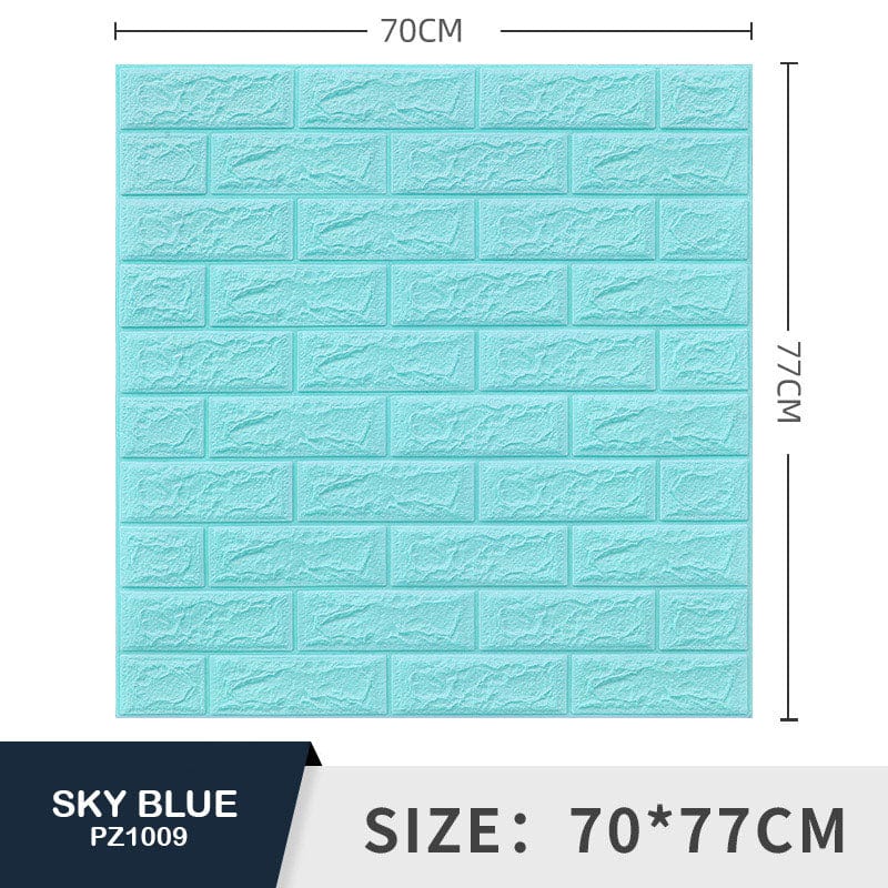 MG Traders Household Goods Pz1009 Wall Journaling Sticker 3D Pe Foam (Sky Blue) 70X77X0.6Cm