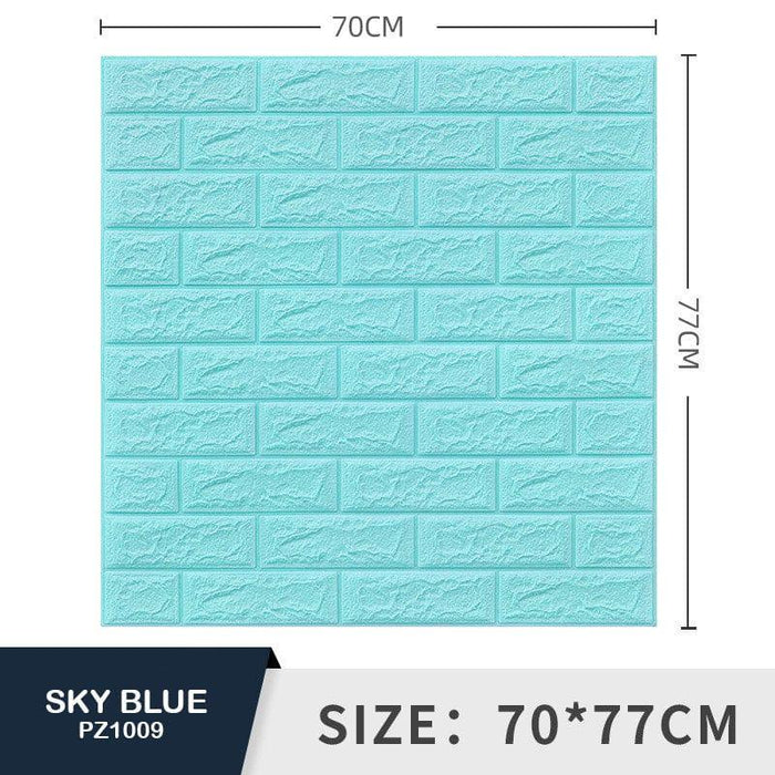 Wall Journaling Sticker 3D Pe Foam (Sky Blue) 70X77X0.6Cm  Code  Pz1009