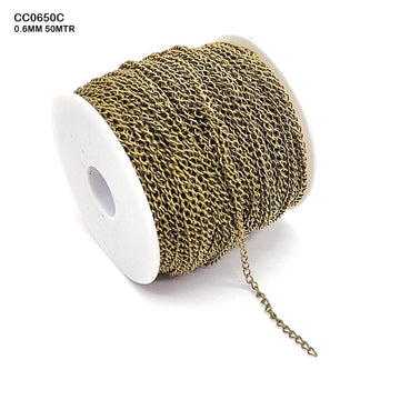 MG Traders Jewellery Cc0650C Chain 0.6Mm Coper 50Mtr