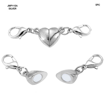MG Traders Jewellery Jmp115A Magnet Bracelet Silver 40Mm 5Pc