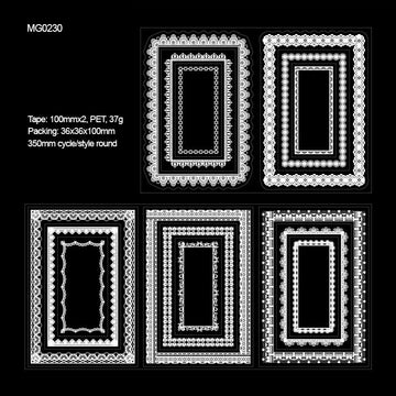 Mg0230 Lace Pocket Deco Journaling Sticker 100Mmx2M