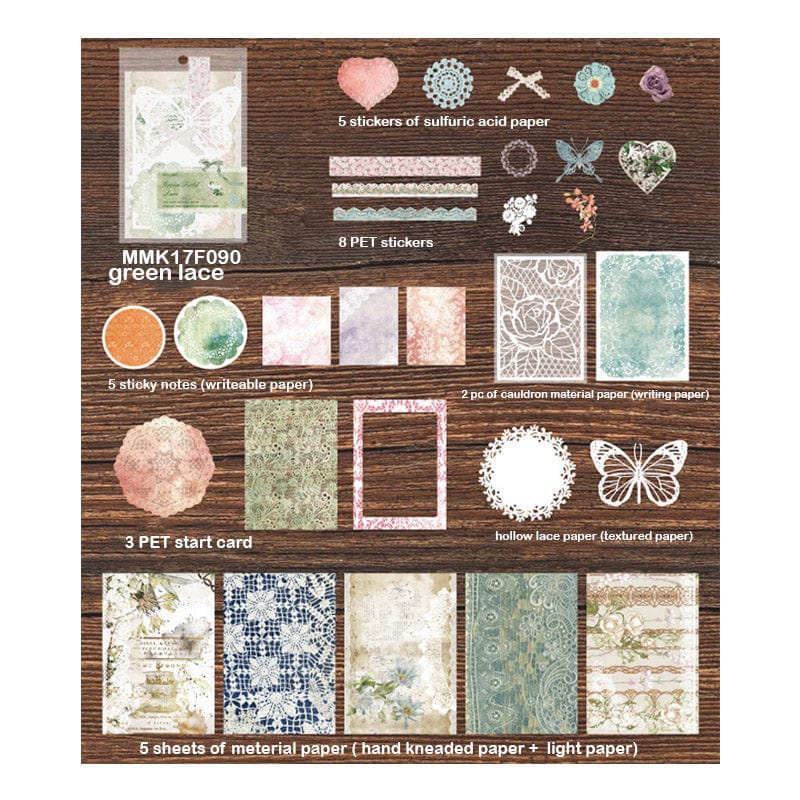 MG Traders Journal Craft Mmk17F090 Journal Paper Cutout & Stickers 30Pc