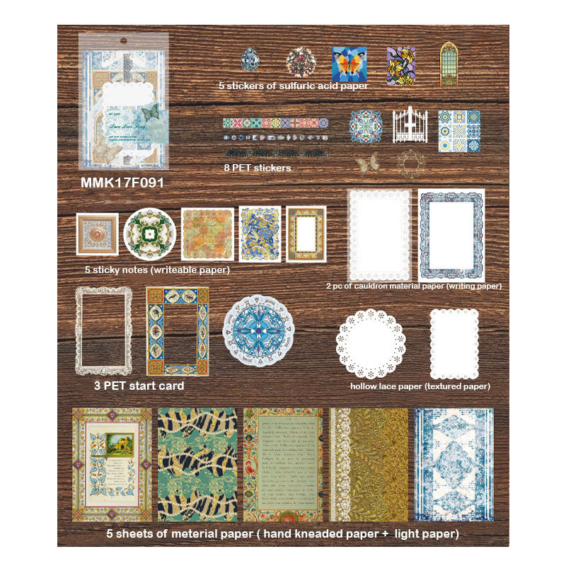 MG Traders Journal Craft Mmk17F091 Journal Paper Cutout & Stickers 30Pc