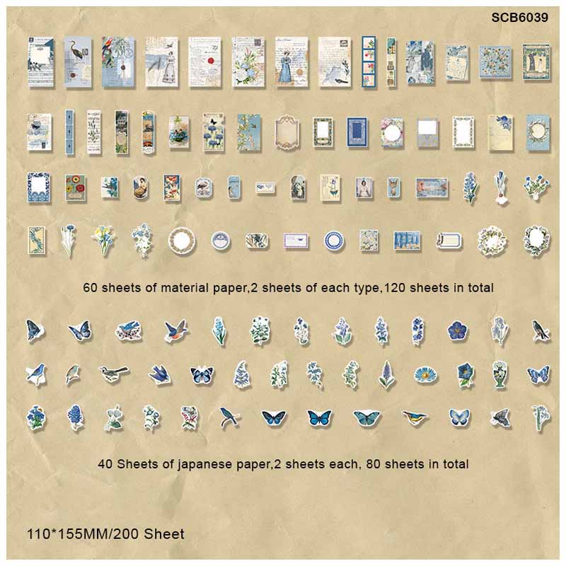 MG Traders Journal Craft Scb6039 Paper Cutout & Sticker