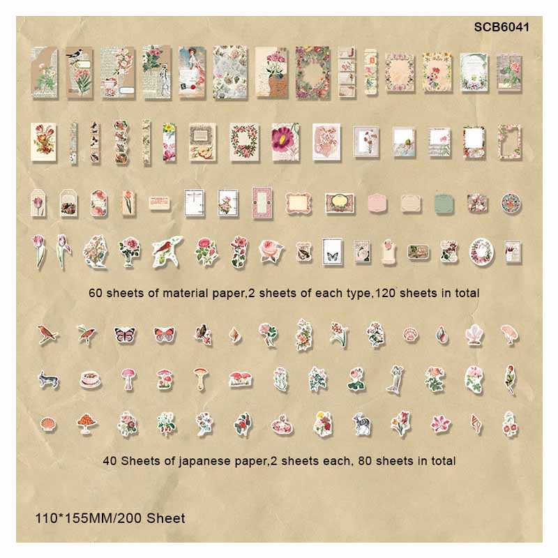 MG Traders Journal Craft Scb6041 Paper Cutout & Sticker