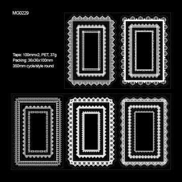 Mg0229 Lace Pocket Deco Journaling Sticker 100Mmx2M