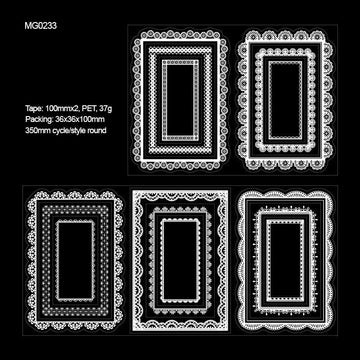 Mg0233 Lace Pocket Deco Journaling Sticker 100Mmx2M