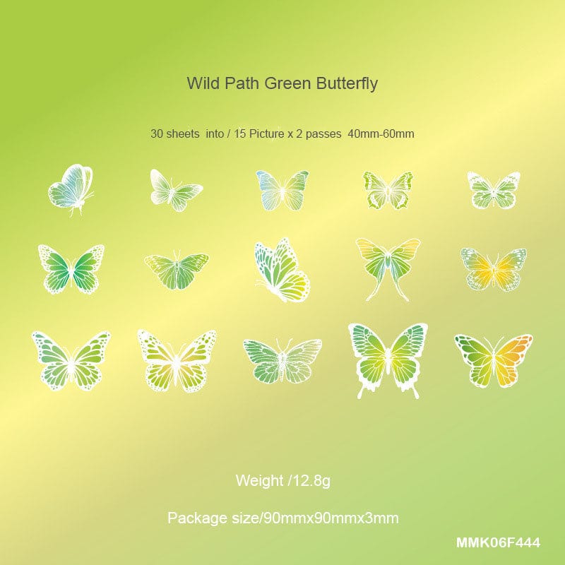 MG Traders Journaling stickers Mmk06F444 Gradient Journaling Sticker Cutout Pack 30Pc