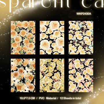 MG Traders Journaling stickers W-Kp2430A Romantic Flower Paper Sheets 10*7Cm 12Pc