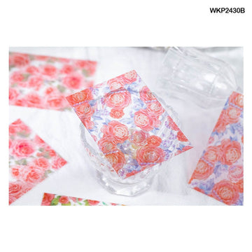 W-Kp2430B Romantic Flower Paper Sheets 10*7Cm 12Pc