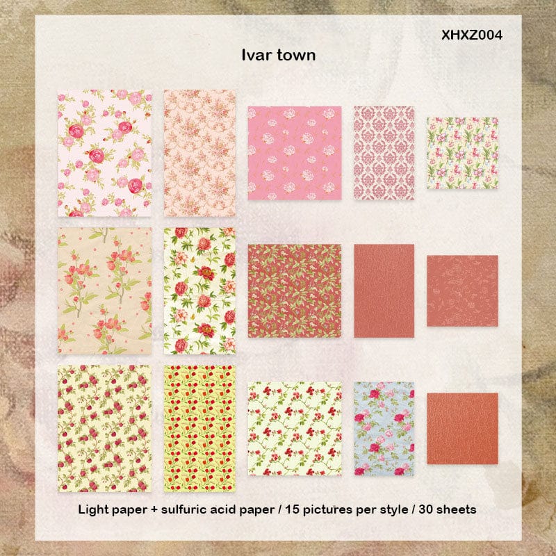 MG Traders Journaling stickers Xhxz004 Flowers Small Town Series Paper Cutout