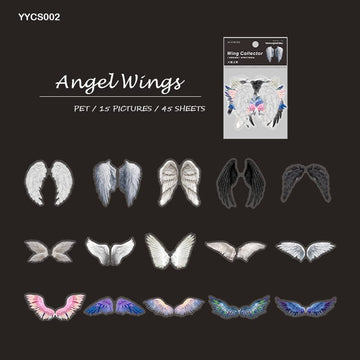 Yycs002 Wings Collection Deco Journaling Sticker Pack 45Pc