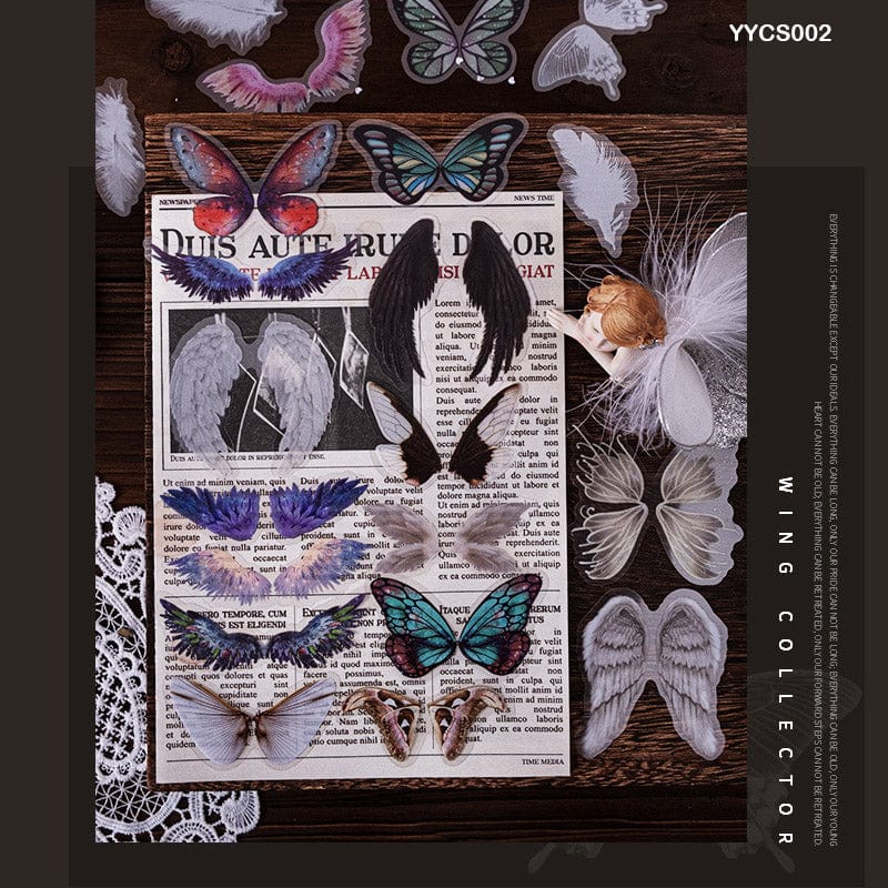 MG Traders Journaling stickers Yycs002 Wings Collection Deco Journaling Sticker Pack 45Pc