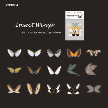 Yycs004 Wings Collection Deco Journaling Sticker Pack 45Pc