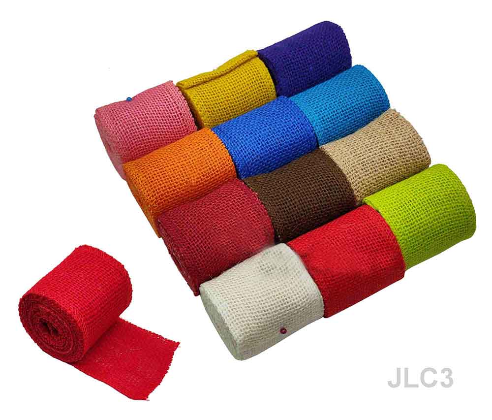 MG Traders Jute Jlc3 Jute Lace Colored (12Pc) 2Mtr Each