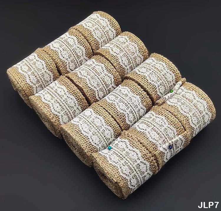 MG Traders Jute Jlp7 Jute Lace (12Pc) 2Mtr Each