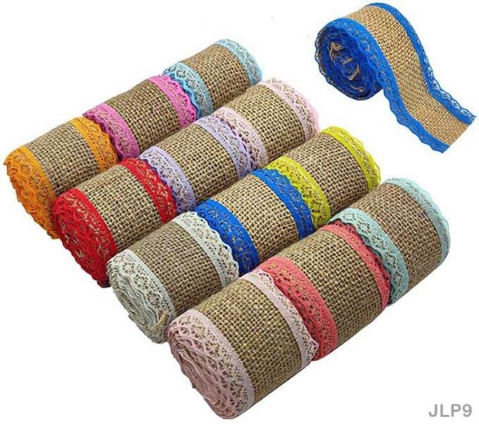 MG Traders Jute Jlp9 Jute Lace (12Pc) 2Mtr Each