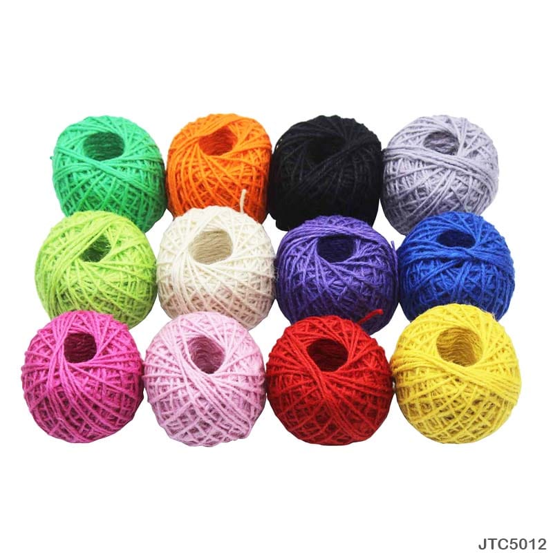 MG Traders Jute Jute Thread 50Mtr Colour (12 Color)(Jtc5012)