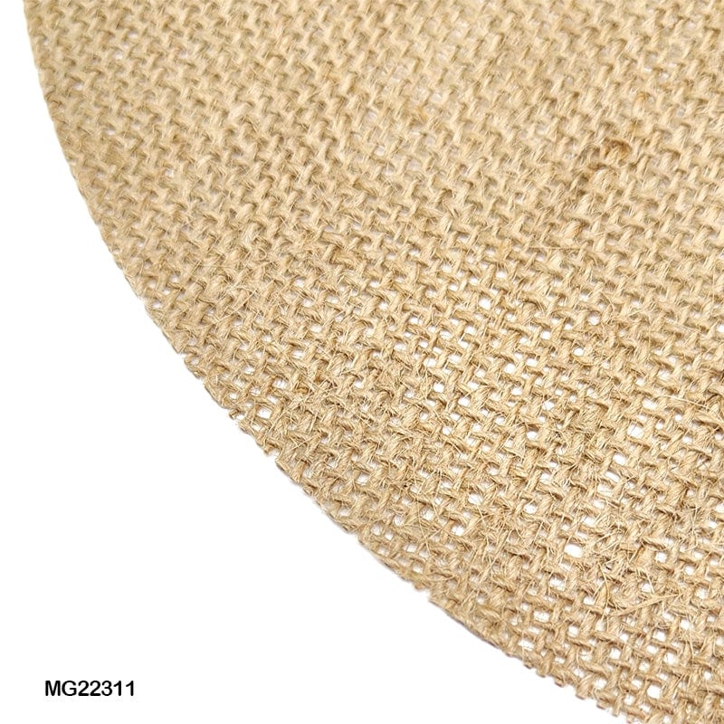 MG Traders jute sheet Jut Sheet 30*30Cm 5 Sheets Round (Mg22311)