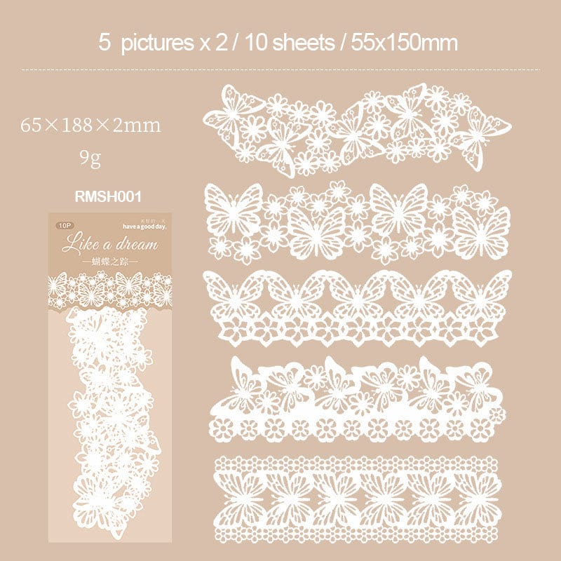 MG Traders Lace Rmsh001 Like A Dream Lace Paper Cutout 10Pc