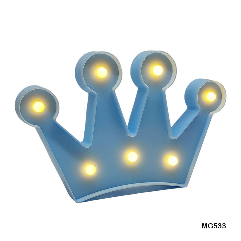 MG Traders Lamps & Lanterns Crown Shape Led Box Blue (Mg533)