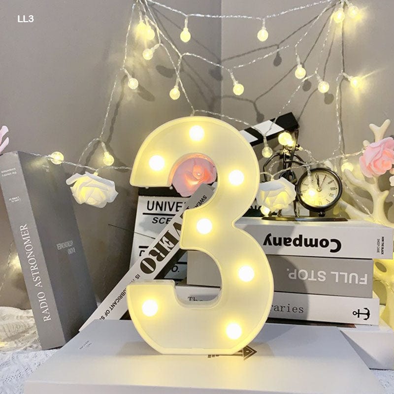 MG Traders Lamps & Lanterns Led Number 3 (8.5")