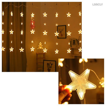 MG Traders Lamps & Lanterns Led Stars Ss Curtain Light Lsscly