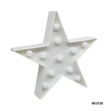 Star Shape Led Box White (Mg538)