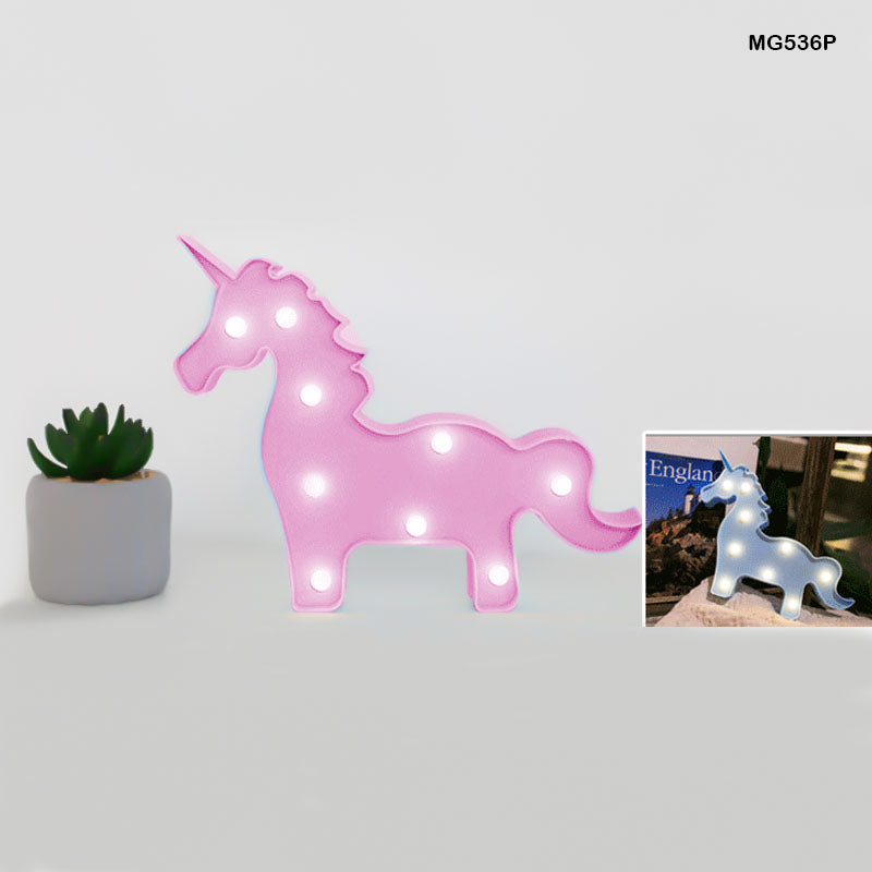 MG Traders Lamps & Lanterns Unicorn Shape Led Box Pink (Mg536P)