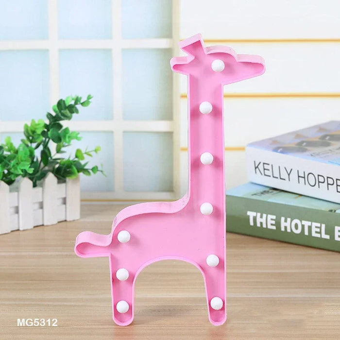 Giraffe Shape Led Light Box Pink (1pcs) pack of 1