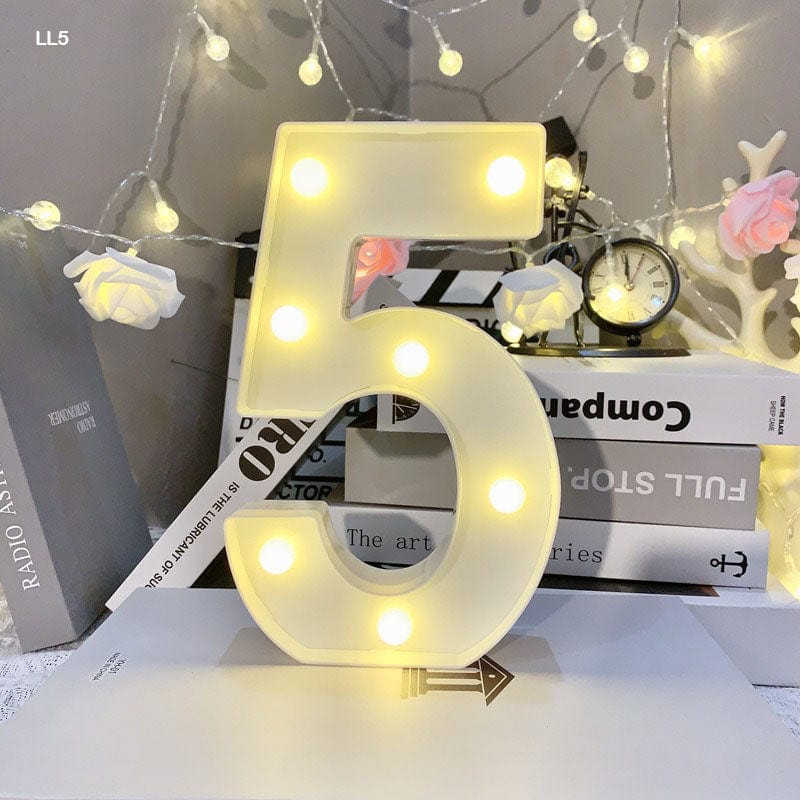 MG Traders Led Lights & Boxes Led Number 5 (8.5")